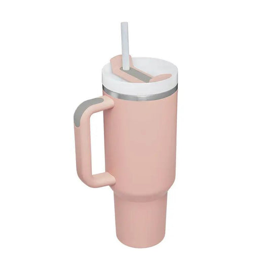 304 Stainless Steel Insulated Mug with Handle and Straw